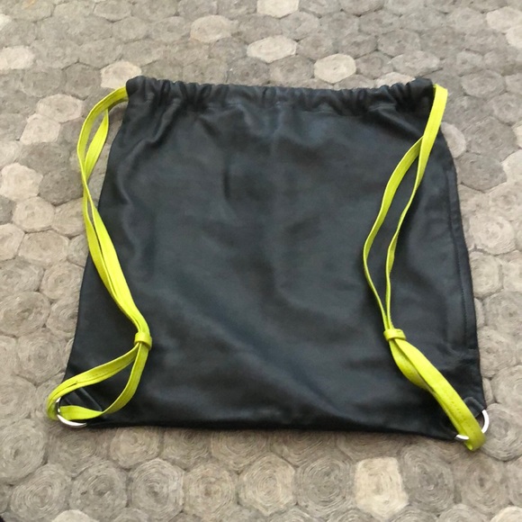 Alexander Wang Neon Strap Gym Sack in Green leather - Picture 1 of 13